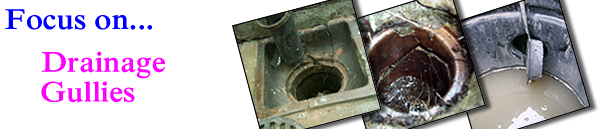 broken and leaking drainage gullies